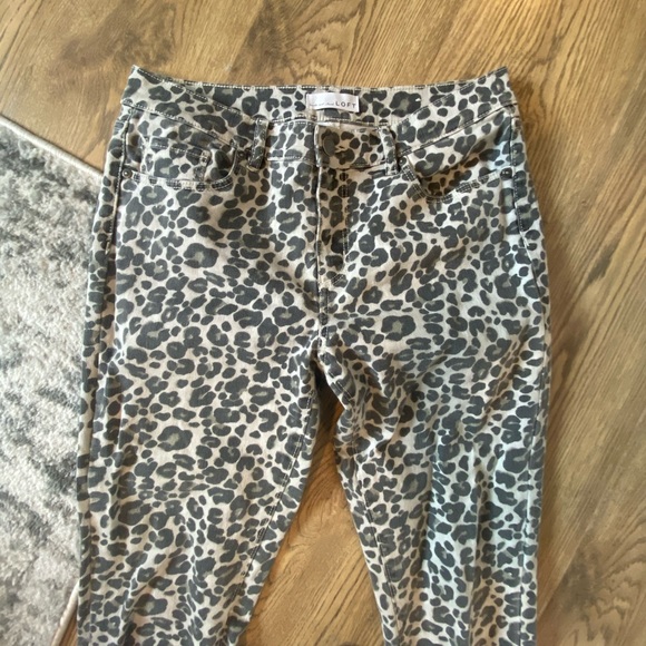 gray leopard print skinny jeans - Picture 2 of 3